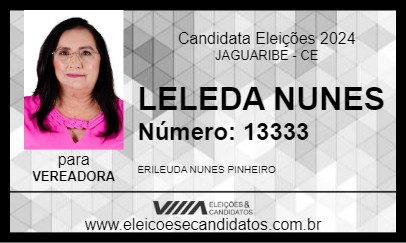 Candidato LELEDA NUNES 2024 - JAGUARIBE - Eleições