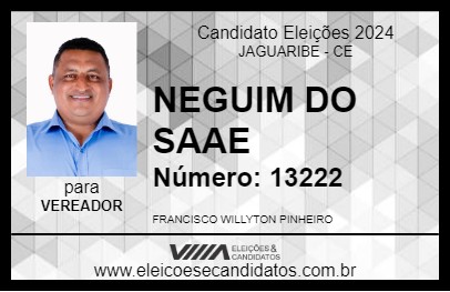 Candidato NEGUIM DE VÓVÓ 2024 - JAGUARIBE - Eleições