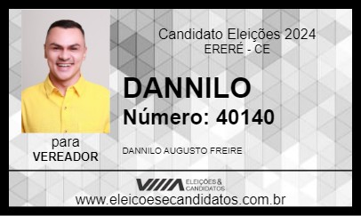 Candidato DANNILO 2024 - ERERÉ - Eleições