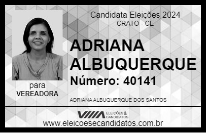 Candidato ADRIANA ALBUQUERQUE 2024 - CRATO - Eleições