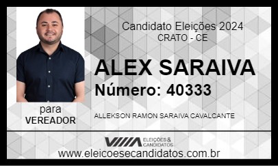 Candidato ALEX SARAIVA 2024 - CRATO - Eleições