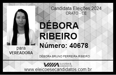 Candidato DÉBORA RIBEIRO 2024 - CRATO - Eleições