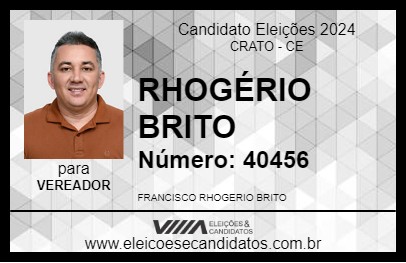 Candidato RHOGÉRIO BRITO 2024 - CRATO - Eleições