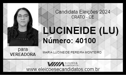 Candidato LUCINEIDE (LU) 2024 - CRATO - Eleições