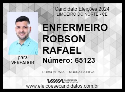 Candidato ENFERMEIRO ROBSON RAFAEL 2024 - LIMOEIRO DO NORTE - Eleições