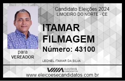 Candidato ITAMAR FILMAGEM 2024 - LIMOEIRO DO NORTE - Eleições