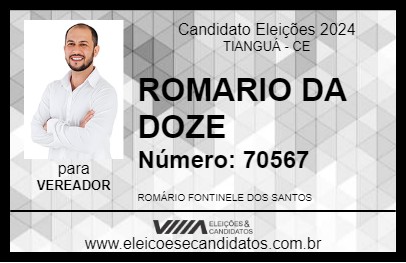 Candidato ROMARIO DA DOZE 2024 - TIANGUÁ - Eleições