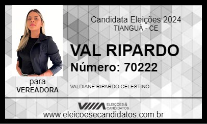 Candidato VAL RIPARDO 2024 - TIANGUÁ - Eleições