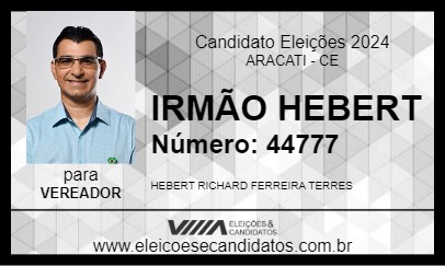 Candidato IRMÃO HEBERT 2024 - ARACATI - Eleições