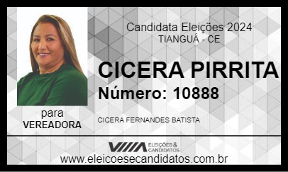 Candidato CICERA PIRRITA 2024 - TIANGUÁ - Eleições