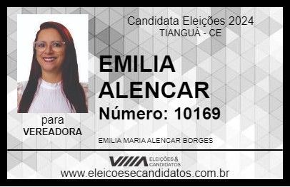 Candidato EMILIA ALENCAR 2024 - TIANGUÁ - Eleições