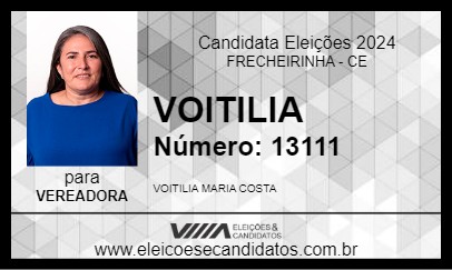 Candidato VOITILIA 2024 - FRECHEIRINHA - Eleições