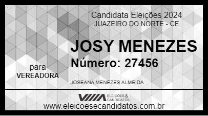 Candidato JOSY MENEZES 2024 - JUAZEIRO DO NORTE - Eleições