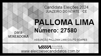 Candidato PALLOMA LIMA 2024 - JUAZEIRO DO NORTE - Eleições