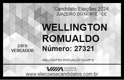 Candidato WELLINGTON ROMUALDO 2024 - JUAZEIRO DO NORTE - Eleições