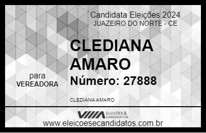 Candidato CLEDIANA AMARO 2024 - JUAZEIRO DO NORTE - Eleições