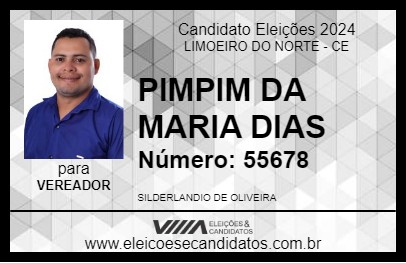 Candidato PIMPIM DA MARIA DIAS 2024 - LIMOEIRO DO NORTE - Eleições