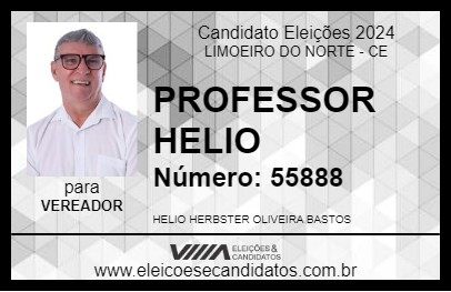 Candidato PROFESSOR HELIO 2024 - LIMOEIRO DO NORTE - Eleições