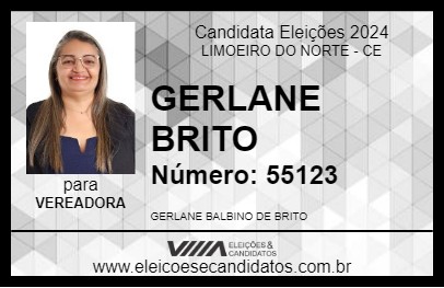 Candidato GERLANE BRITO 2024 - LIMOEIRO DO NORTE - Eleições