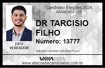 Candidato DR TARCISIO FILHO 2024 - ARARENDÁ - Eleições