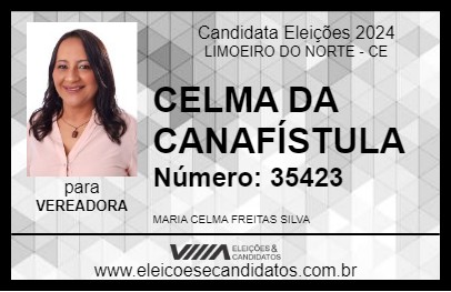 Candidato CELMA DA CANAFÍSTULA 2024 - LIMOEIRO DO NORTE - Eleições