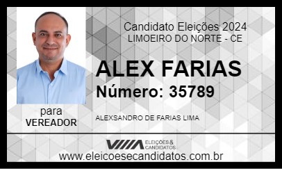 Candidato ALEX FARIAS 2024 - LIMOEIRO DO NORTE - Eleições