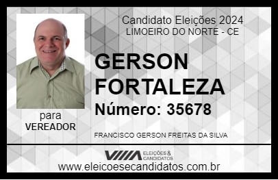 Candidato GERSON FORTALEZA 2024 - LIMOEIRO DO NORTE - Eleições