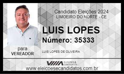 Candidato LUIS LOPES 2024 - LIMOEIRO DO NORTE - Eleições