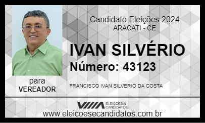 Candidato IVAN SILVÉRIO 2024 - ARACATI - Eleições