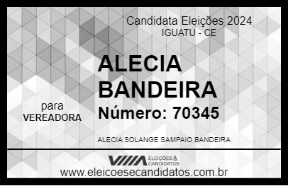 Candidato ALECIA BANDEIRA 2024 - IGUATU - Eleições