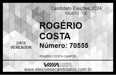 Candidato ROGÉRIO COSTA 2024 - IGUATU - Eleições