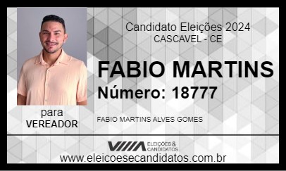 Candidato FABIO MARTINS 2024 - CASCAVEL - Eleições