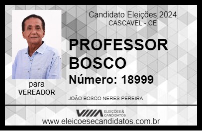 Candidato PROFESSOR BOSCO 2024 - CASCAVEL - Eleições