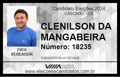 Candidato CLENILSON DA MANGABEIRA 2024 - CASCAVEL - Eleições