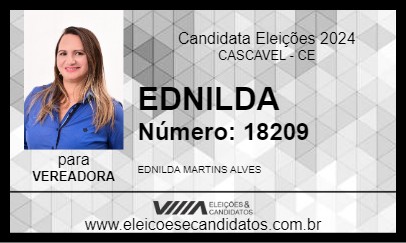 Candidato EDNILDA 2024 - CASCAVEL - Eleições