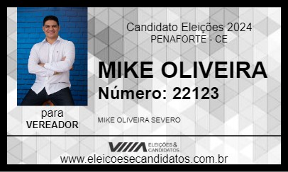 Candidato MIKE OLIVEIRA 2024 - PENAFORTE - Eleições