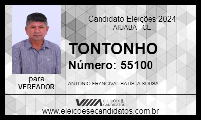 Candidato TONTONHO 2024 - AIUABA - Eleições