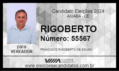 Candidato RIGOBERTO 2024 - AIUABA - Eleições