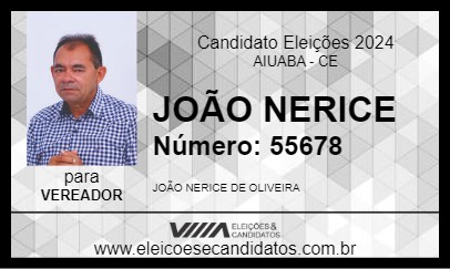 Candidato JOÃO NERICE 2024 - AIUABA - Eleições