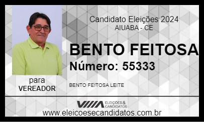 Candidato BENTO FEITOSA 2024 - AIUABA - Eleições