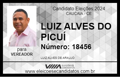 Candidato LUIZ ALVES DO PICUÍ 2024 - CAUCAIA - Eleições