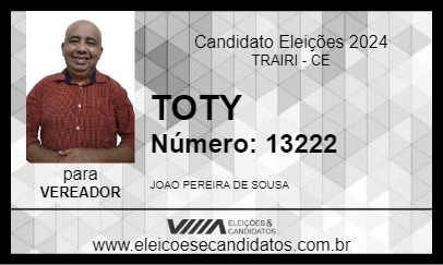 Candidato TOTY 2024 - TRAIRI - Eleições