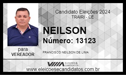 Candidato NEILSON 2024 - TRAIRI - Eleições