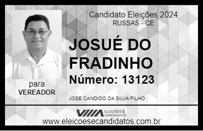 Candidato JOSUÉ DO FRADINHO 2024 - RUSSAS - Eleições