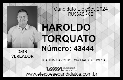 Candidato HAROLDO TORQUATO 2024 - RUSSAS - Eleições