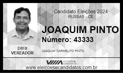 Candidato JOAQUIM PINTO 2024 - RUSSAS - Eleições