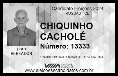 Candidato CHIQUINHO CACHOLÉ 2024 - RUSSAS - Eleições