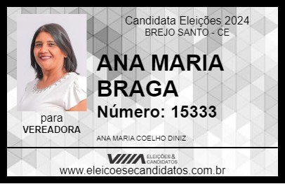 Candidato ANA MARIA BRAGA 2024 - BREJO SANTO - Eleições