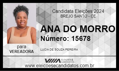 Candidato ANA DO MORRO 2024 - BREJO SANTO - Eleições