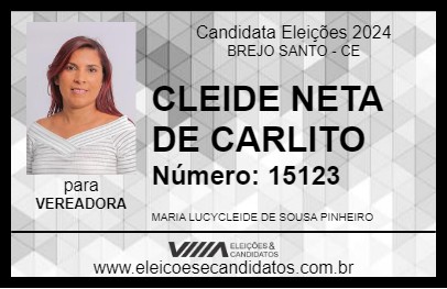 Candidato CLEIDE NETA DE CARLITO 2024 - BREJO SANTO - Eleições